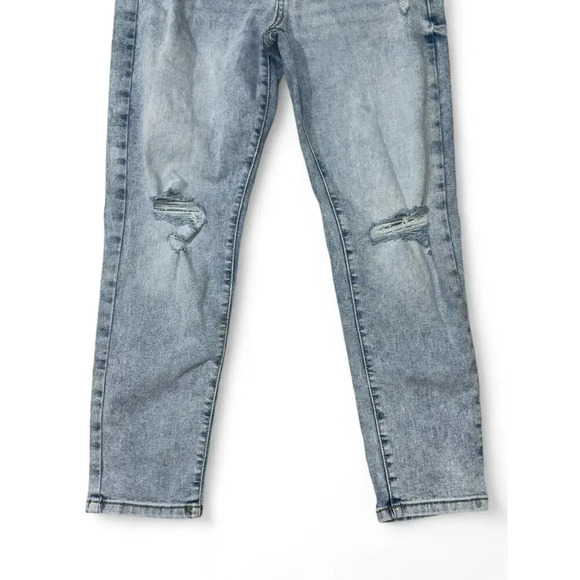 Art Class Girls Denim Jeans Bleach Washed Distressed Skinny Leg Size 14 - Picture 4 of 6